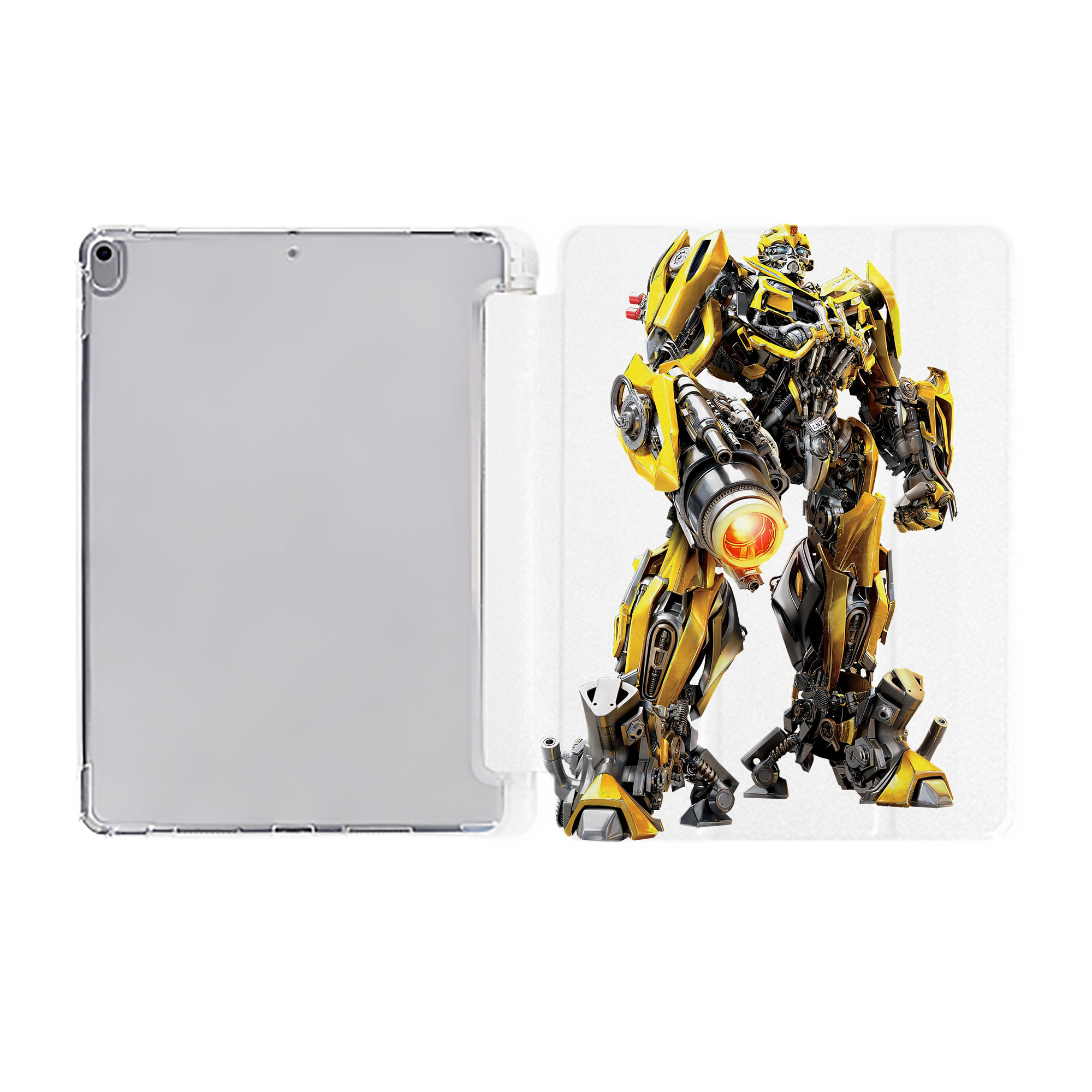 （画像用） Transformers トランスフォーマー IPad ケース ペン収納付き 三つ折りスタンド PUレザー×シリコン 対応機種9.5/10.5/10.9インチ